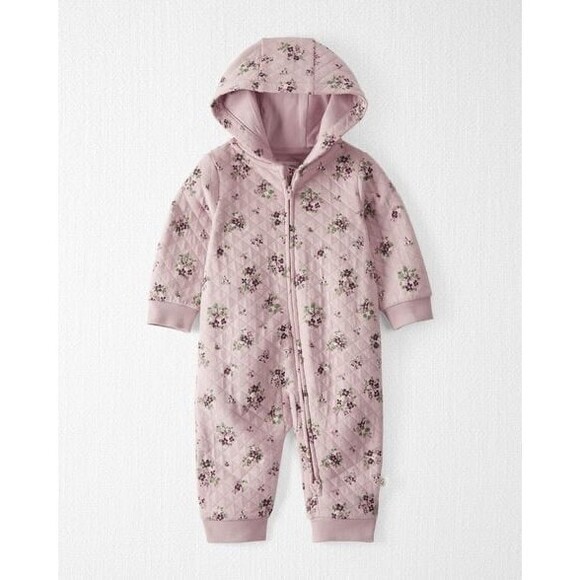 Other - Baby Quilted Double Knit Floral Pram Made with Organic Cotton